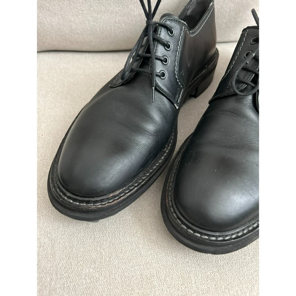 LANVIN Lace Up And Monkstrap Leather Black oxford loafers size 12 - Picture 12 of 16